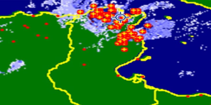  الرصد الجوي: أمطار غزيرة مؤقتا بباجة، بنزرت وزغوان حاليا